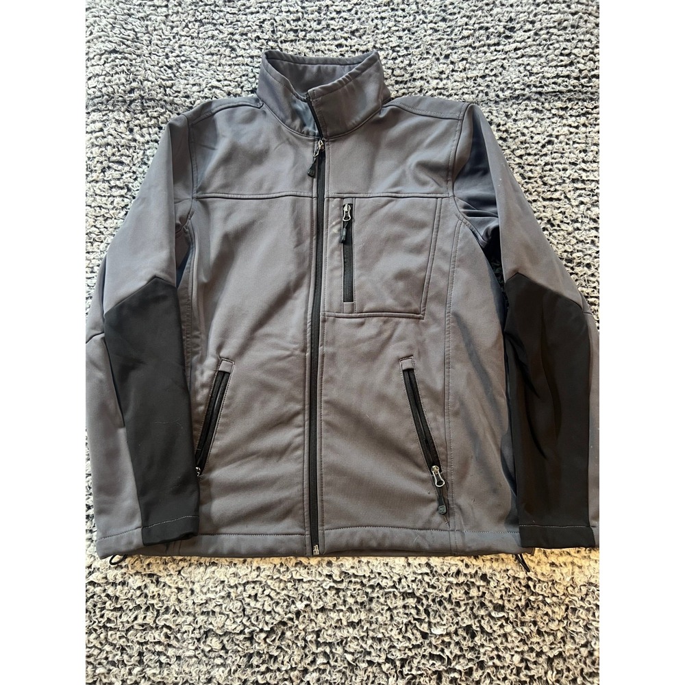 Swiss‎ Tech Men's Hooded Gray Softshell Jacket, Sizes M 38-40 SG#13